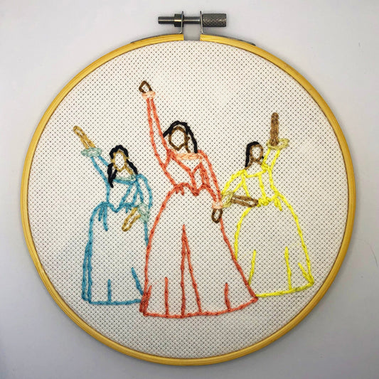 Schuyler Sisters embroidery