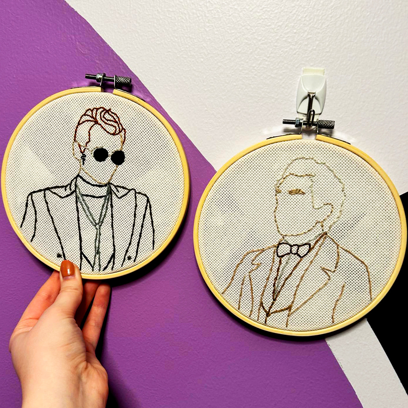 Good Omens embroidery