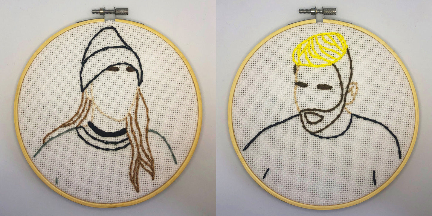 Jenna and Julien embroidery