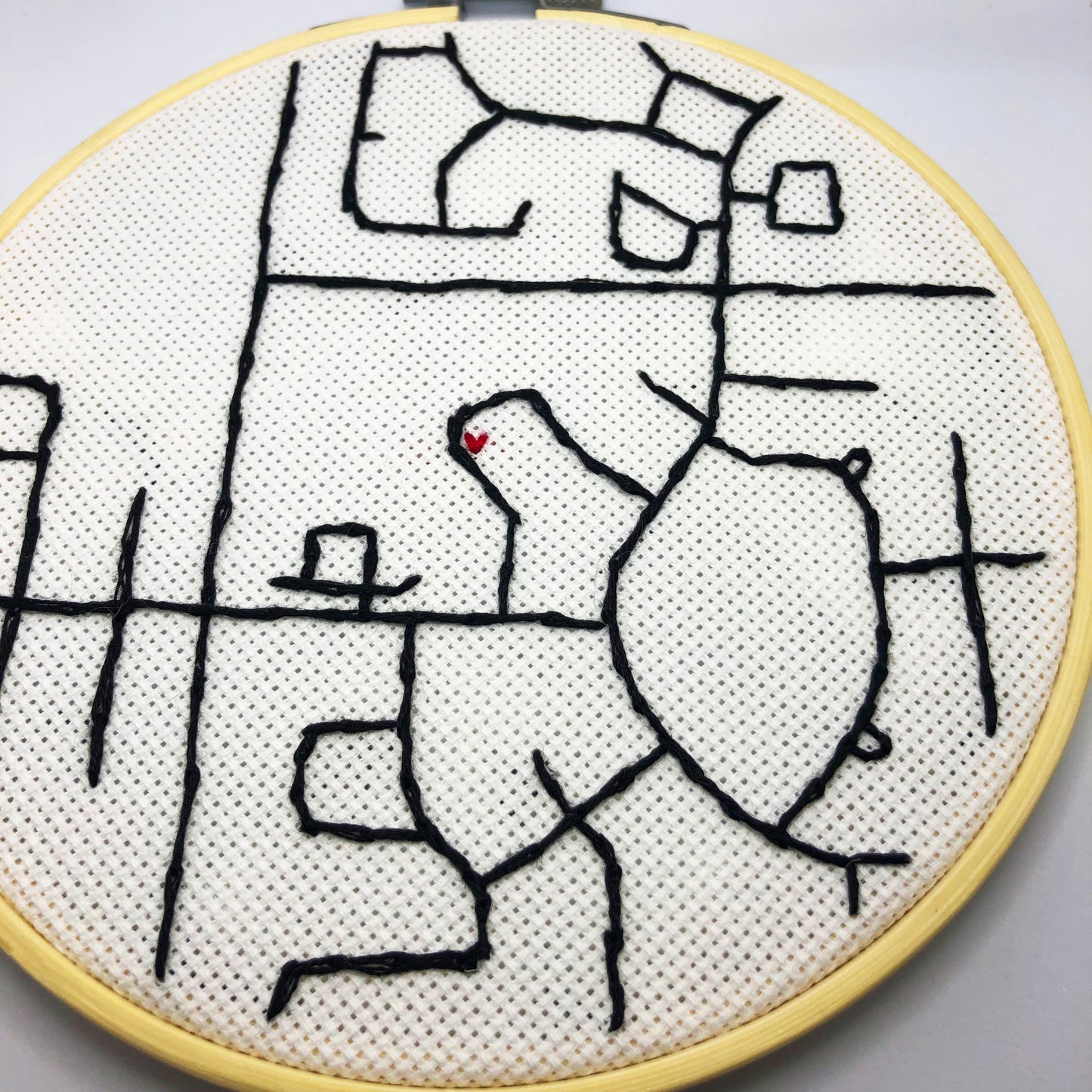 custom map embroidery